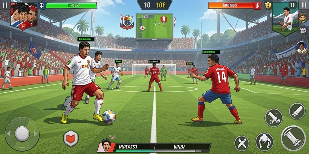 Momen seru saat bermain bersama teman-teman dalam turnamen.